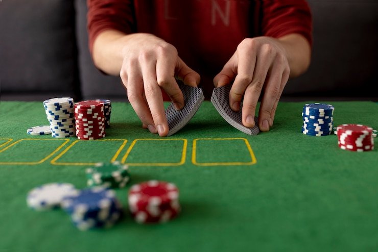 Tampilan meja American Roulette langsung di akar69 dengan dealer dan roda roulette 38-slot